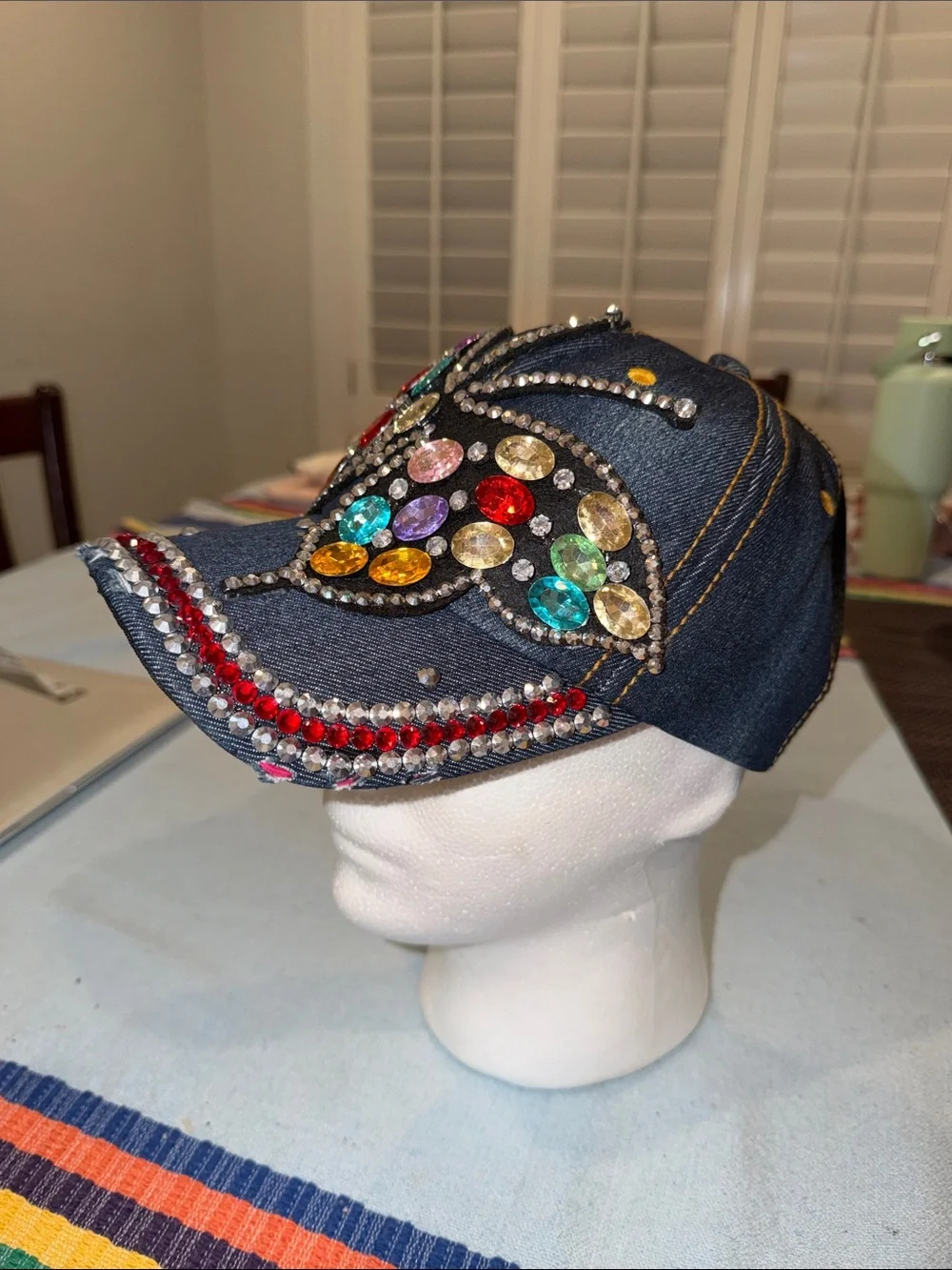 Baseball Caps bedazzled.   EUC SP Sophia Collection